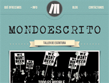 Tablet Screenshot of mondoescrito.com